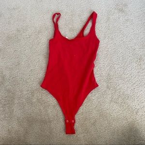 Red bodysuit Garage